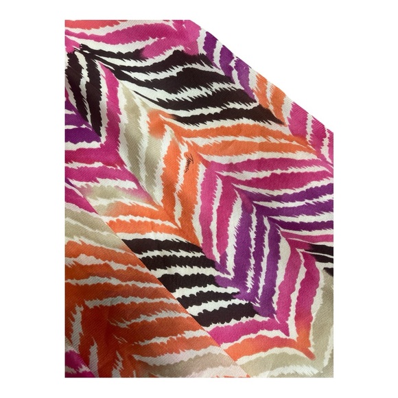 Trina Turk One Shoulder Dress - Pink, Orange, Brown 100% Silk - Picture 10 of 14